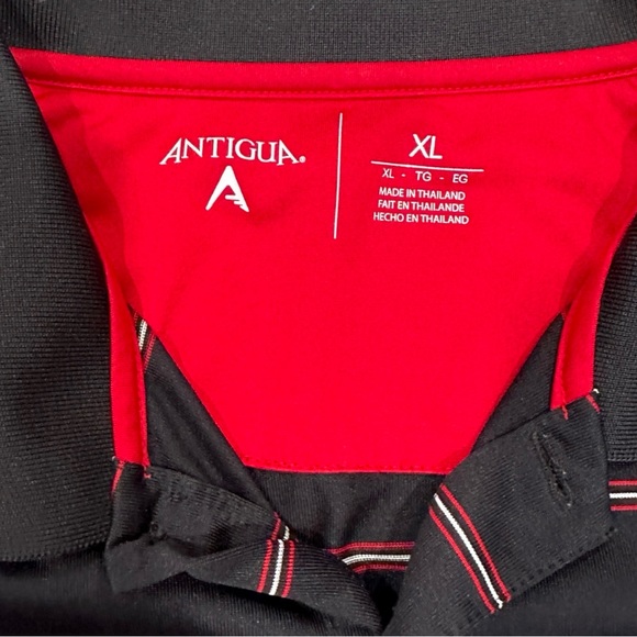 Men’s Antigua Atlanta Falcons Striped Polo Shirt - Picture 3 of 4